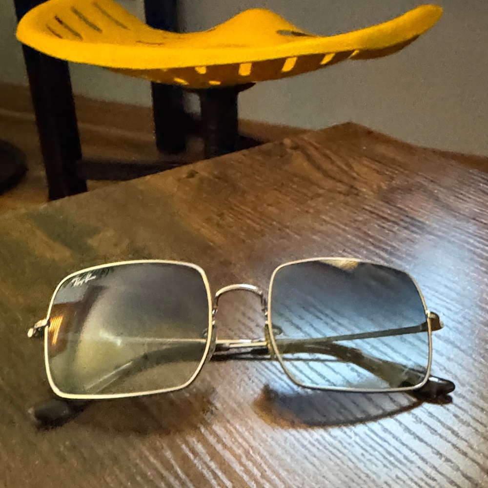 Ray-Ban Silver Square Sunglasses with original case